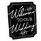 Big Dot of Happiness Black Welcome to Our Wedding Sign - Wedding Ceremony Decor - Printed on Sturdy Plastic - 10.5 x 13.75" Sign with Stand - 1 Piece